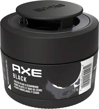 Axe Black, Aromatizante para Auto en Gel, 4.4oz, Negro/Gris