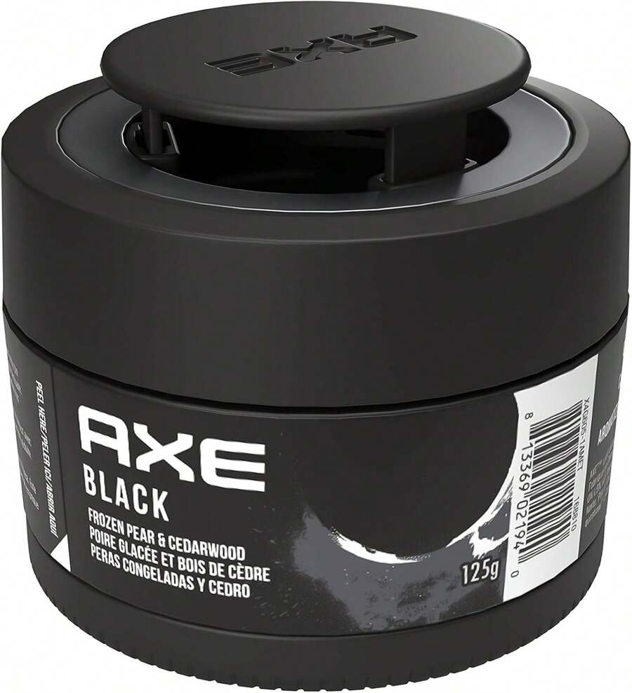 Axe Black, Aromatizante para Auto en Gel, 4.4oz, Negro/Gris