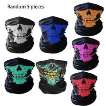 1个/2个/3个/5个装透气骷髅头面罩，无缝拉夫布面罩，多功能户外骑行围巾 - 彩色 - 查看 21
