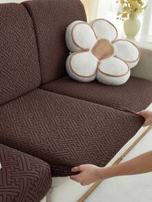 1件装提花沙发垫套，弹性加厚防滑沙发套，适用于客厅、卧室、户外沙发，保护沙发免受宠物污渍侵害，四季通用，适用于L型单人沙发、躺椅以及1/2/3/4人沙发，秋季家居装饰冬季版沙发套