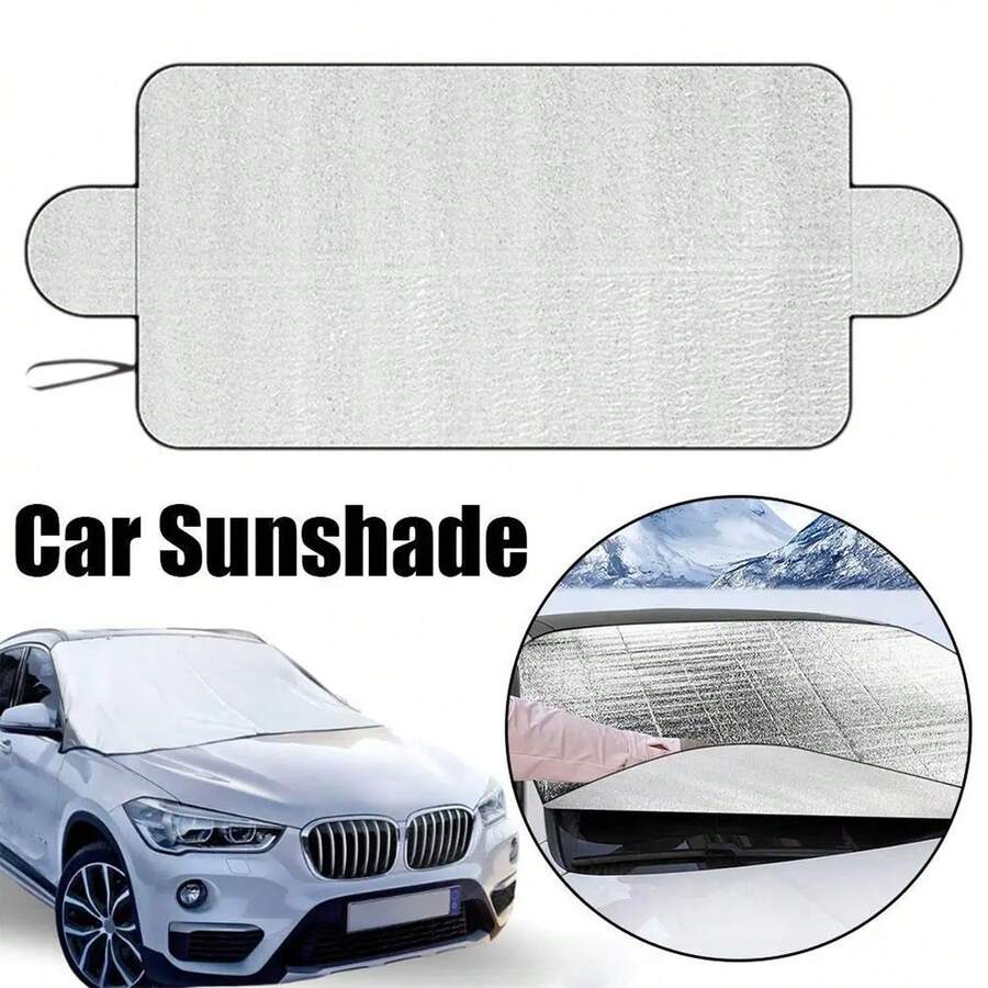 Car Windshield Cover Front Cover Snow, Frost, Ice And Dust Protector Heat Sun Pad Car Windshield Frost And Snow Cover, Universal 200 * 70CM - one-size - View 1
