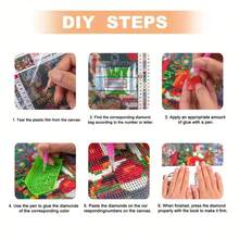 Sesame Street 芝麻街 - 艾摩/大鸟/甜饼怪/伯特/厄尼/5D钻石画套装,适合初学者和成人。钻石点画套装,宝石艺术卡通画,时尚DIY手工艺品,钻石画艺术品,家居墙面装饰,适合家居装饰,生日礼物 - 彩色 - 查看 8