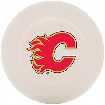 Franklin Sports  Team - Disco de Hockey Callejero con Licencia(Flamas de Calgary)