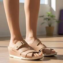 Modare Women's Clog - New Release - Ultra Comfort - Lightweight And Soft Wedge Heel - Original - Màu be - Xem 2