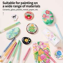 This 6-Piece Set Of Colored Gel Pen Planner Pens Features Fine Nibs For Comfortable Grip And Smooth Writing. It Is Perfect For Painting, Doodling, Handicrafts, Diaries, Planning Books, And Note-Taking - Sức sống và sự ấm áp - Xem 10