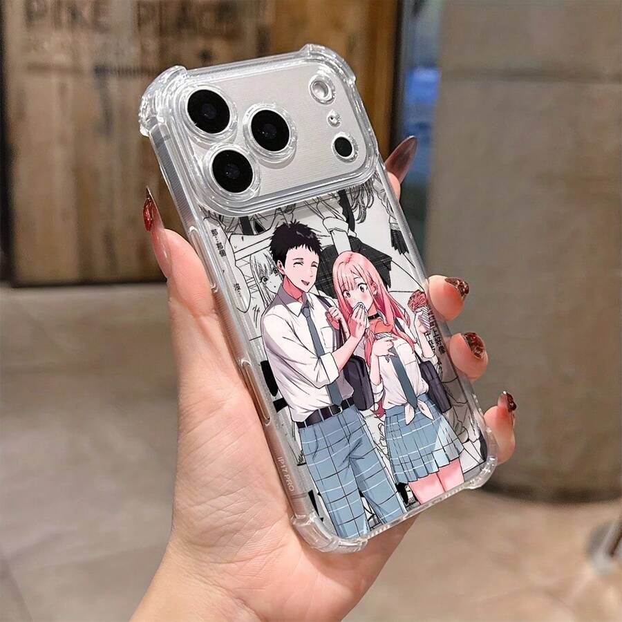 Funda para teléfono My Dress-Up Darling compatible con iPhone 17 16e 16 15 14 13 12 11 Mini Pro Max Air X XR XSMAX 8 7 Plus, funda trasera transparente y suave a prueba de golpes, cubierta protectora a prueba de golpes, estilo anime, material ligero, diseño impreso en UV, entusiastas de la tecnología, fans de anime - Mezcla de colores - Ver 1