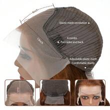 250% Chocolate Brown Body Wave Wig Human Hair Wigs 13X4 Lace Front Wig #4 Light Brown Long Body Wave T Part Lace Frontal Wig Pre Plucked Hairline Transparent Lace Frontal Wig Christmas Gifts For Women