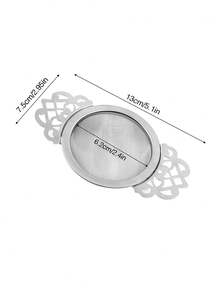 1pc/Set 304 Stainless Steel Tea Infuser Filter, Tea Leaf Strainer For Teapot, Tea Cup, Coffee Cup, Fine Mesh Prevents Dripping, Floral Edge Design Easy To Clean, Universal Fit - Multicolor - View 12