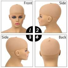 Set di strumenti per acconciature, retina per capelli frontali in pizzo, cuffia per parrucca ad alta definizione, adatto per capelli ondulati, ricci a spirale e pettine diritto, spazzola volumizzante, pettine per la linea dei capelli, pennello per sopracciglia, pettine piccolo, pettine a punta, set di fermagli a coccodrillo, fermagli diritti, pettine a denti larghi, fascia per capelli frontali in pizzo, elastico per parrucca, accessori per l'installazione della parrucca, set di strumenti per acconciature per cosplay, uso quotidiano e regali di Natale - Multicolore - Visualizzare 4