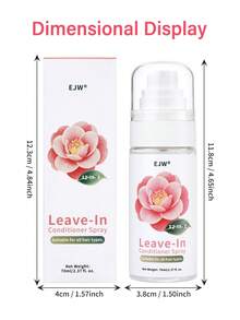 Spray y acondicionador sin enjuague con queratina - Antiencrespamiento y nutrición profunda, repara puntas abiertas y roturas - Con extracto de camelia y vitamina E, apto para cabello rizado, seco y dañado