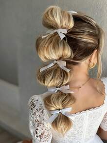 5/10pcs Women's Stylish, Cute & Sweet Black & White Hair Scrunchies, Suitable For Daily Ponytail, Women Hair Accessories, Recommended Gift ,Hair Elastics ,Hair Rubber Bands ,Hair Rope ,Elastic Hair Tie Head Accessories