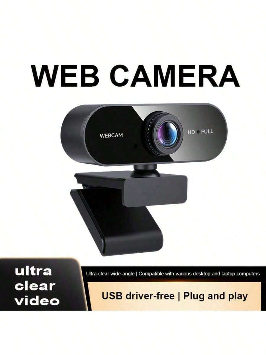 HD Auto-Zoom USB Interface Plug-And-Play 360° Rotating Computer Laptop, PC Network Camera With Macro Lens, 1080P Video Capture Resolution, Auto Focus, No Battery Required, For Video Conferencing And Online Classes, Online Class Camera | Modern Camera Design | USB Connectivity, Webcam, Webcam For Pc, Camera For Streamer, Webcam For Smart Tv, Webcam For Laptop, Web Camera, Pc Accessory, Streaming Equipment, Usb Camera - màu đen - Xem 1