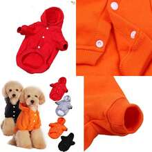 Gaorui Mono de Algodón con Capucha Camisetas para Perro Dog T-Shirt A7 6 8(L Rojo) - Multicolor - Ver 1
