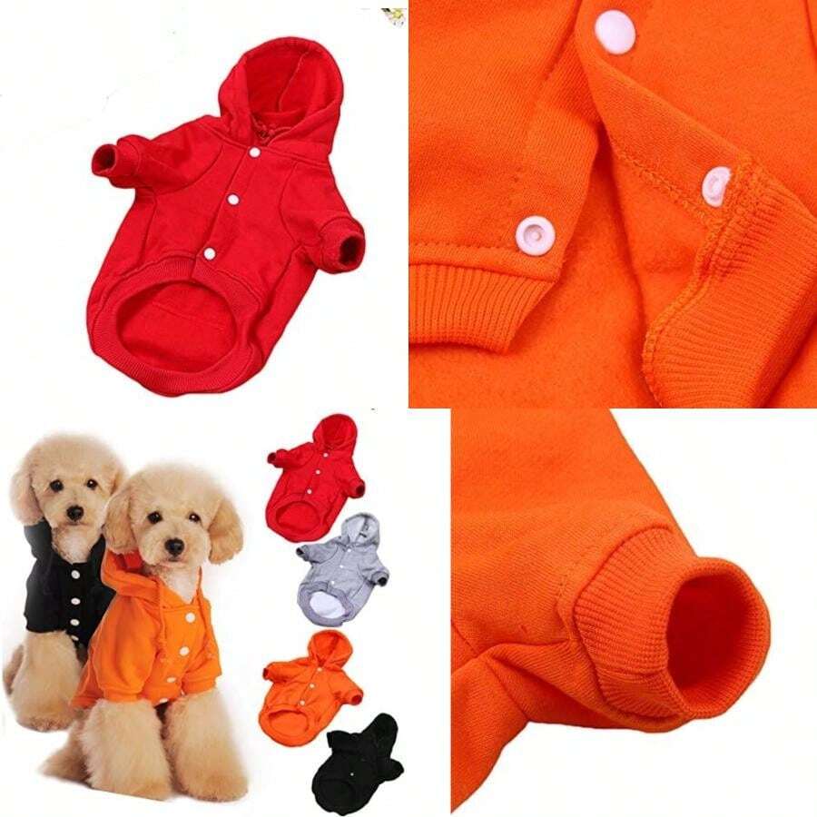 Gaorui Mono de Algodón con Capucha Camisetas para Perro Dog T-Shirt A7 6 8(L Rojo) - Multicolor - Ver 1