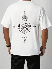 Tween Boy 休闲趣味印花圆领短袖 T 恤，夏季上衣 - 白色 - 查看 2