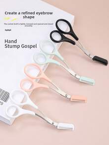 5/3/1 Pcs Unisex Eyebrow Scissors & Comb Set, Multiple Colors Available. New Eyebrow Scissors & Comb Set, Better Control Eyebrow Length And Trimming. Scissors Come With Mini Comb. Ideal Beauty Tool For Beginners. Excellent Holiday Gift For Family And Friends. - Multicolor - View 8