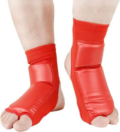 ZJchao Protector de Pie de Taekwondo Protector de Pie de Boxeo, Almohadillas de Pie de Taekwondo Protectores de Pie de Boxeo Entrenamiento de Adultos Equipo de Taekwondo Antideslizante (M)