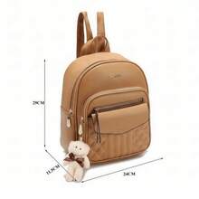 Mochila Fashion para Mujer Dama de Cuero Sintetico - Albaricoque - View 3
