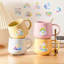 56 Peças Conjunto de Adesivos Fofos de Desenho Animado com Nuvens Arco-íris, Adesivos de Scrapbook, Adesivos Kawaii de Estrela, Adesivos Estéticos de Lua, Adesivos para Jornalismo, Adesivos Impermeáveis de Vinil para Laptop, Para-choque, Skate, Garrafas de Água, Computador, Telefone