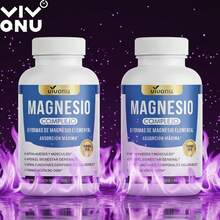 VIVONU 1000mg Magnesium Composite Capsule, Containing 8 Elements, Including Glycine, Citrate, Malate, Calcium Taurate, Oxides, Carbonates, Aspartic Acid, Taurine Bone, Muscle, Recovery, Energy, Vegan, Non GMO, 90 Capsules - 2瓶 - 查看 1