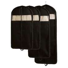 1pack Garment Cover Bag, Cloth Overcoat Dust-Proof Reusable Woven Fabric Visible Window Clothing Hanging Bag For Home, Home Storage, Home Decor, Space Saving Organization, Bedroom Accessories