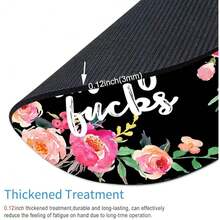 Pad Floral, Fashion Funny Wording With Flowers  Pad, Waterproof Circular Small  Pads With Designs For Women, Non-Slip Rubber Pads For Office Laptop,03Floral - 03Floral - View 3