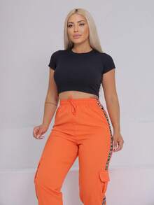 Women Pants - 橘色 - 查看 2