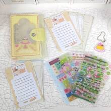 Un set de tarjetas Wow Tarjeta Wow A7 con trébol de cuatro hojas que contiene 40 piezas, organizador de pegatinas sueltas extraíbles con forma de cebolla dorada, libro de bolsillo portátil y lindo - Multicolor - Ver 11