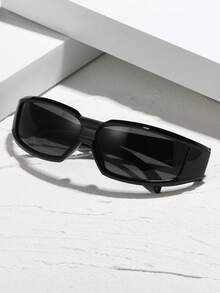 1 pièce Lunettes classiques élégantes de base en plastique de couleur pour homme, idéales pour la conduite, la pêche, le camping, la plage et les sorties - Multicolore - Voir 2