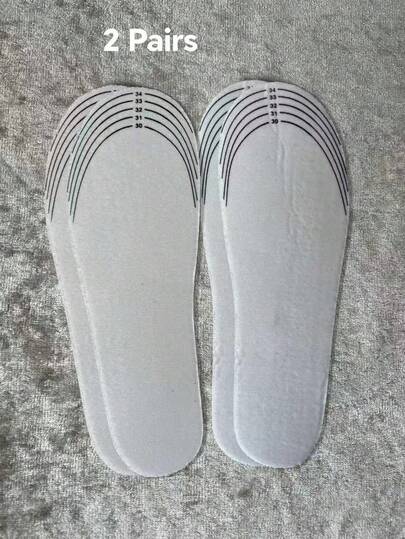 2 Pairs Soft Massage Insoles, Cushioning Shoe Bottoms, Shock Absorbing, Can Be Trimmed To Any Size