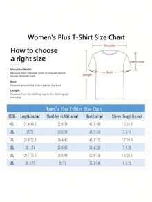 Gradient Letter Print Women's Plus Size T-Shirts Crew Neck Novelty Shirts Casual Short Sleeve Tops Suitable For Yoga, Sports And Daily Wear, Machine Washable, Suitable For Gift Giving - màu đen - Xem 7