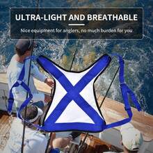 VGEBY Arnés de Espalda de Hombro de Pesca, Ajustable, Ultraligero, Cinturón, Soporte para Caña, Chaleco, Equipo de Aparejos - 1 - Ver 8