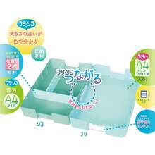 デビカ お道具箱 つながるパッチン!おどうぐばこ ツートンカラー スカイミント 44426 - 1 - チェックする 2