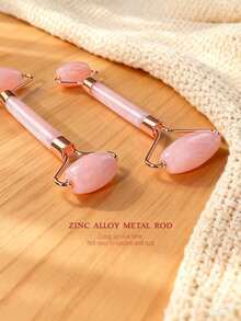 8件套女士面部美容按摩工具组合套装，粉色护肤工具包括刮痧板、滚轮、冰格、洁面刷、发带、腕带、花朵发夹，适合送给学生、妈妈、姐妹作为礼物 - 粉色 - 查看 10