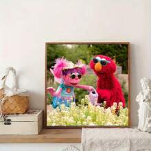Sesame Street 芝麻街 - 艾摩/大鸟/甜饼怪/伯特/厄尼/5D钻石画套装,适合初学者和成人。钻石点画套装,宝石艺术卡通画,时尚DIY手工艺品,钻石画艺术品,家居墙面装饰,适合家居装饰,生日礼物 - 彩色 - 查看 32