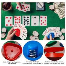 1/4/8 قطعة، حامل بطاقات اللعب بدون استخدام اليدين، منظم بطاقات، مشبك، مساعد رائع لبطاقات اللعب، مشبك ثلاثي الأضلاع لبطاقات اللعب (ألوان عشوائية)