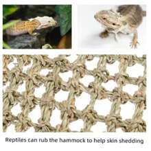 1pc Triangle Reptile Hammock, Woven Grass Pet Reptile Resting Mat, Terrarium Decor Hammock For Lizards, Geckos And Small Reptiles