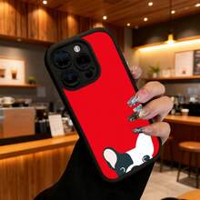 Funda de Teléfono con Estampado de Bulldog Francés para iPhone 14 Pro Max 13 12 11 Xs Xr X  Galaxy S23 S22 S21 S10 S9 Plus Funda de Teléfono Regalo para Él y Ella Regalo de San Valentín Cumpleaños - Café integral - Ver 6