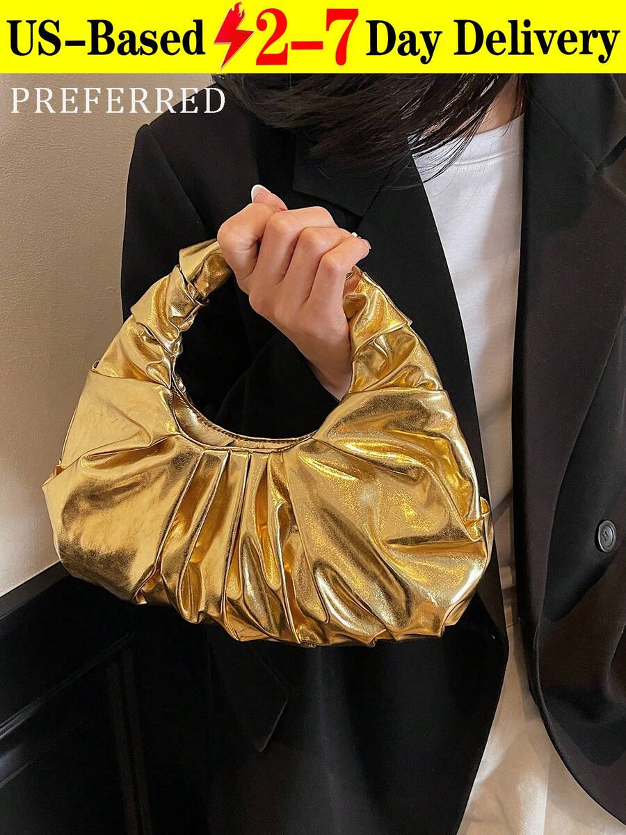 Ladies' Cloud Pleated Tote Bag, New Stylish Shoulder Crossbody Bag, Casual Handbag For Daily Use, Shopping, Travel ,Multifunctional Handbag, Lightweight And Practical, Best Gift Choice, Birthday Gift, Valentine's Day Gift, Christmas Gift - Nhiều màu - Xem 1