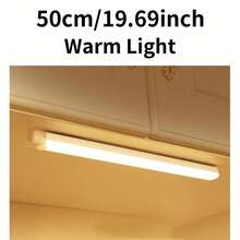 1 buah Lampu Sensor Gerak, Lampu Malam Strip untuk Kamar Tidur, Lampu LED Isi Ulang USB, Cocok untuk Kamar, Lemari, Koridor, dan Tangga, 19,69 Inci/11,81 Inci/7,87 Inci/3,94 Inci, Cahaya Hangat/Cahaya Putih - warna hangat - View 10