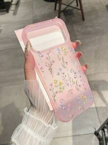 Ốp lưng điện thoại chống sốc, thời trang, in họa tiết hoa, mềm mại, trong suốt, tương thích với iPhone 11/12/13/14/15 Pro Max/16/16 Plus/16 Pro/16 Pro Max, quà tặng mùa xuân. - Hồng - Xem 5