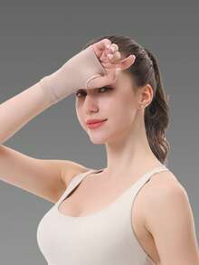 1 Item, Protecting The Palm, Wrist, Wristband, Wrist Support Device, Wrist Support Device, Pressure Gloves, Knitted Breathable Wrist Pad, Motion Elastic Protective Equipment To Reduce Tendon Sheath Scars, Elongated Wrist Pad, For Gym Use, Comfortable And Fitting, Preventing Sports Injuries, Suitable For Sports And Daily Use, Sweat Band, Basketball, Gym Accessories - Multicolor - View 5