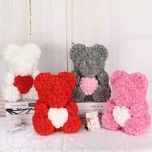 150PCS Heads Artificial Foam Flowers Bouquet MINI Teddy Bear Of Roses DIY Wreath Material Candy Box Accessories Home Wedding Decoration Bride Wrist Flower Chest Flower Headflower Material Valentine's Day New Year Decoration Birthday Party Cake Accessories - 150Pcs - View 5
