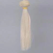 1顶直发娃娃假发，耐热合成纤维假发，适合DIY娃娃，短直发，黑色和多色可选，15厘米