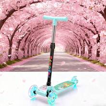 Patineta plegable y rueda LED - patineta plegable de 3 ruedas con Luz LED | patineta plegable de 3 ruedas con Luz LED para principiantes - adecuada para viajes, juegos al aire libre, viajes, camping - Verde - Ver 2