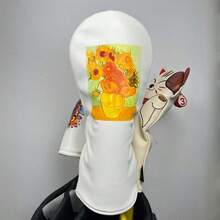 maxbase 梵高向日葵艺术风格高尔夫球杆头套 - 白色 - 查看 4