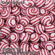 5 piezas de cuentas de rhinestone brillante de 20mm, adecuadas para hacer joyas DIY, incluyendo la creación de pulseras y pendientes, cuentas para hacer joyas - Hazlo tú mismo - Ver 13