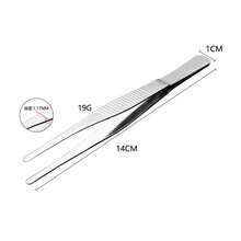 Thick Stainless Steel Serrated Tongs, Barbecue Food Tongs, Straight Tweezers, Household Medical Tweezers, Garden Kitchen Barbecue Tool Tweezers - Multicolor - View 16