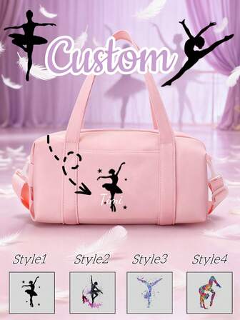 Customized Exclusive Handbag, Dance Bag With Dancer Print, Adjustable Shoulder Strap, Lightweight And Lockable, Zipper Closure, 2d Flat Print - Suitable For Daily Commuting And Gift Giving, Travel Backpack, Very Suitable For Use In Daily Life,