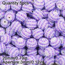 5 piezas de cuentas de rhinestone brillante de 20mm, adecuadas para hacer joyas DIY, incluyendo la creación de pulseras y pendientes, cuentas para hacer joyas - Hazlo tú mismo - Ver 34